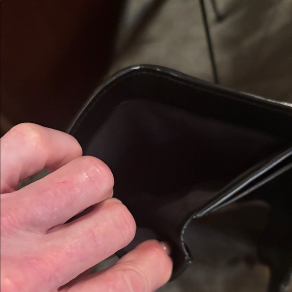 Coach Jade Envelope Black Leather Wallet with Gold Accent F88099 - Picture 8 of 12